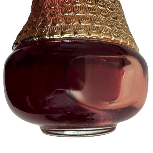 Vintage Avon Owl Bottle – Purple Glass & Gold 1970s Collectible - Picture 7 of 11